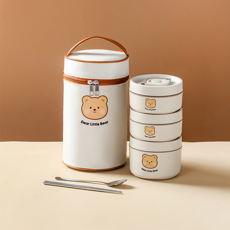 Bear 2 Petit 1 Grand + Vaisselle + Sac Thermique [Micro-ondes/H]