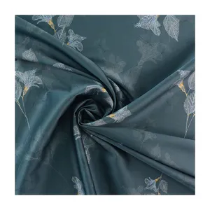 Diseños florales digitales personalizados Impresión de seda Amani satén gasa tela para mujer ropa bufanda