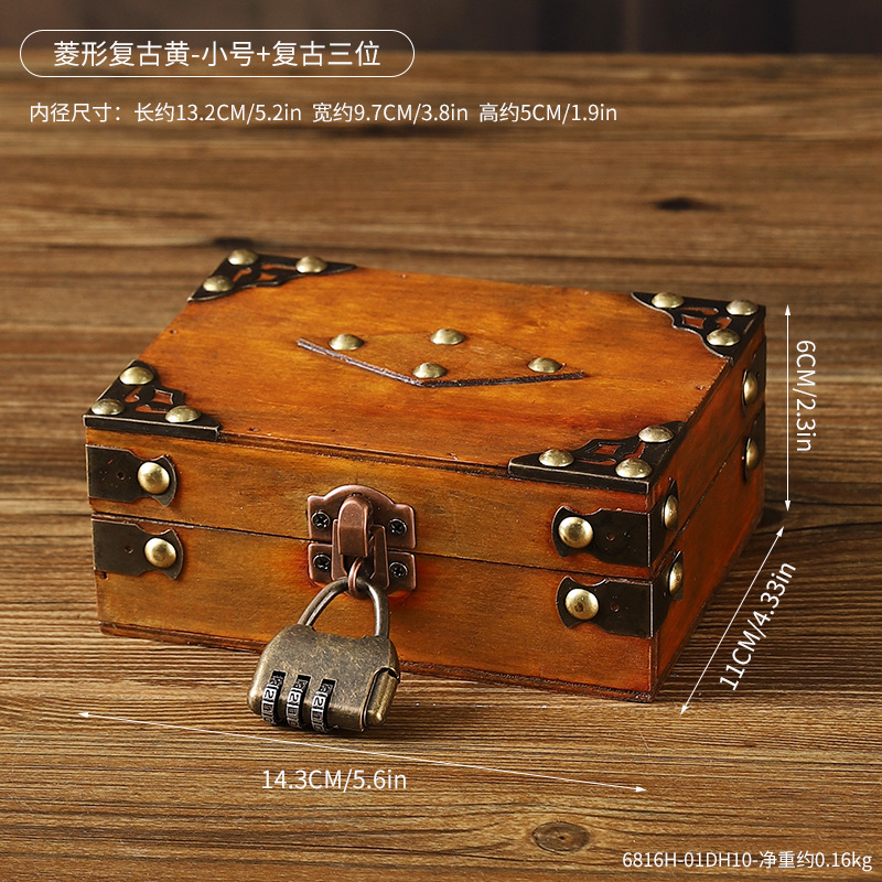 6816H-01DH10 Amarillo Diamante Retro - Tamaño Retro Pequeño de Tres Dígitos