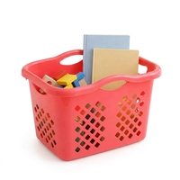 Panier à linge en plastique creux respirant, bac de rangement portable pour salle de bain, chambre et buanderie