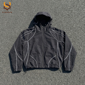Manufacturer Custom Sports Wear Outdoor Waterproof Nylon Windbreaker <b>Reflective</b> Tracksuit <b>Jacket</b> and Pants Set <b>Men</b> - Product Image 4
