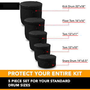 Muestra Gratuita, Bolsa Personalizada para Tambor de Caja de 14x5.5 Pulgadas, Bolsa para Kit de Percusión, Estuche Blando para Transporte de Músicos, Almacenamiento a Largo Plazo - Product Image 2