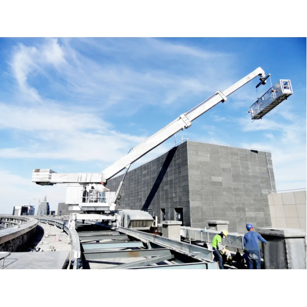 Unidad de mantenimiento de edificios ZK BMU con ventana telescópica o equipo de limpieza de fachadas de vidrio