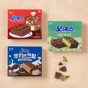 Pastel Relleno de Chocolate con Sabor a Pistacho, Bocadillo Coreano, 360g - Product Image 1