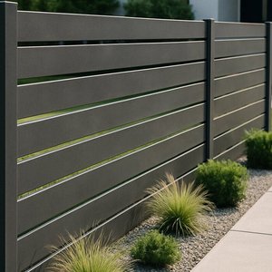 לוחות גדר לבנים איכותיים, עשה זאת בעצמך, במחיר נמוך, ללא חפירה, גדר אלומיניום מודרנית אופקית לפרטיות, אוסטרליה - Product Image 3