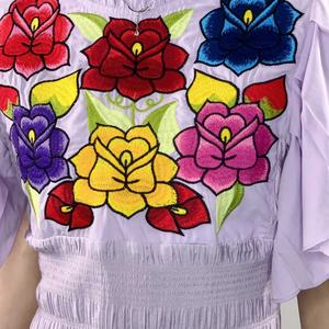 Vestido Mini Elegante de Satén con Bordado y Volantes para Mujer, Diseño OEM Nuevo, LA-RL1020 - Product Image 4