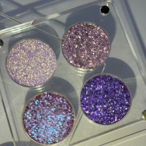 Palette Magnétique Acrylique Transparente Offres Spéciales Vegan Super Étincelant Radiant Glow Diamant Métallique Duochrome Multichrome Fards À Paupières - Product Image 1