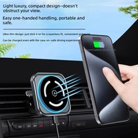 Nouveau chargeur de voiture sans fil magnétique MagSafe 15W à moule privé avec support de téléphone en alliage d'aluminium ABSPC
