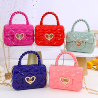 Sacs et Sacs à Main en Gelée Couleur Bonbon pour Femmes Filles, Mini Sac en Gelée Bandoulière Enfant avec Chaîne