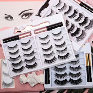 <span class=keywords><strong>Faux</strong></span> <span class=keywords><strong>cils</strong></span> <span class=keywords><strong>magnétiques</strong></span> 3D en vison synthétique avec eyeliner liquide – Collection Vendor Fluffy Lashes - Product Image 4