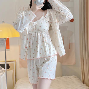 Göğüs pedi ile Looselong sleevessweetcutegirl dört parçalı takım elbise - Product Image 2