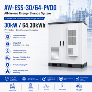 50Hz 60Hz Support 30kW 64.30kWh <b>Energy</b> <b>Storage</b> <b>System</b> Air Cooled LiFePO4 Commercial Battery Pack IP54 Diesel Ready - Product Image 4