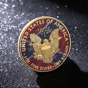 Koin Suvenir American Eagle Grosir, Koin Berlapis Emas dari Amerika Serikat, Koin Liberty Logam dengan Cetak UV untuk Suvenir - Product Image 2