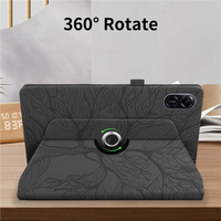 Étui de protection rotatif gaufré Life Tree, compatible avec Honor Pad X9 / Pad X8A / Honor Pad 9