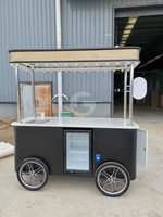 Chariot mobile à glace, café et slush, chariot à glace à pousser à la main