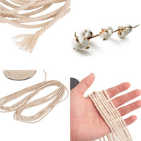 Panier en macramé en corde de coton fait main moderne pour mariage, suspendu pour plantes, avec tailles personnalisées