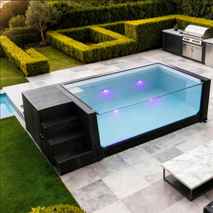 Piscine hors sol robuste avec structure en bois composite et pompe filtrante tout-en-un avec distributeur de produits chimiques - Product Image 4