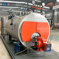 Chaudière à eau chaude au gaz GPL, 2 tonnes/h, 3000 kg/h, à tubes horizontaux, 3 passages, PLC automatique, pour usine industrielle