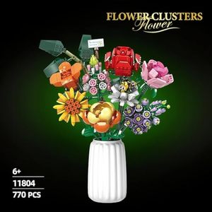 ชุดของเล่นตัวต่อดอกไม้พร้อมกุหลาบช่ออิฐดอกไม้8ชิ้น - Product Image 6