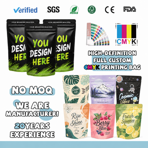 Kantong Plastik Segel Panas Custom Print, Dapat Digunakan Kembali, Tahan Bau, Bahan Mylar, Dapat Didaur Ulang, untuk Susu & Permen Karet - Product Image 3