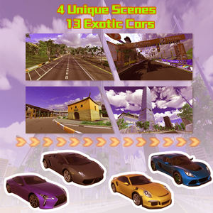 آلة ألعاب محاكاة القيادة السريعة 5 سي إي تعمل بالعملات المعدنية، لعبة سباق السيارات باللغة الإنجليزية، جهاز ترفيهي - Product Image 2