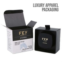 Boîte pliante noire personnalisée avec fermeture magnétique pour emballage de vêtements de luxe, conception ODM pour booster la reconnaissance de la marque