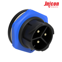 Connecteur étanche IP67 M25 à 3 broches 50A 500V, fiche d'alimentation circulaire câblable sur site pour éclairage LED et chargeur de VE