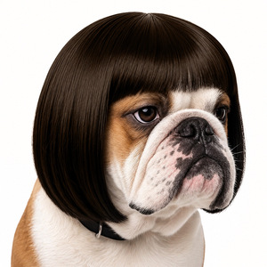 Divertida Peluca para Mascotas, Perros y Gatos, Peluca Afro de Doble Cola de Caballo, Accesorios de Disfraces para Fiestas, Halloween, Navidad, Cosplay - Product Image 4