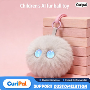 Poupée en peluche intelligente Curipal certifiée CE CPC ASTM F963 EN71 ROHS, mignonne, avec interaction vocale, détection tactile, lavable, tissu doux - Product Image 1