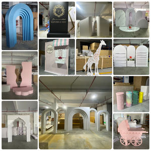 Nuevo Diseño Elegante, Soporte de Fondo para Arco de Boda 3D Personalizado, Arco de Acrílico y PVC Dorado para Decoración de Escenarios de Fiesta - Product Image 6