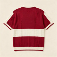 Pulls personnalisés OEM pour hommes, chemises POLO à manches courtes, sweat-shirts en tricot jacquard à lettres pour hommes