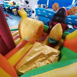 Chateau gonflable big red barn bouncy <b>castle</b> with slide commercial inflatable farm <b>bounce</b> house combo - Product Image 6