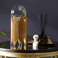 Décoration de maison Style nordique chambre lumière luxe fer Art boule de cristal maison bureau créatif Table accessoires cadeau métal artisanat