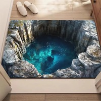 Großhandel Quadratisches Landschaftsmuster Amerikanischer Stil Badezimmer & Küche Bodenmatte Kieselgur 3D-Optik Saugfähiger Rutschfester Teppich