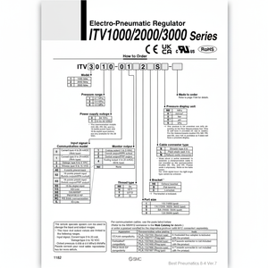 Régulateur de pression électro-pneumatique SMC Pneumatics ITV1050-041CL3 - Product Image 1
