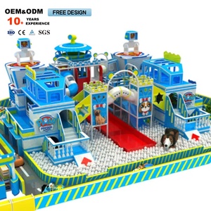 Ensemble de jeux souples bleus pour enfants, aire de jeux intérieure préférée des enfants et matériau en mousse pour restaurants et parcs d'attractions - Product Image 1