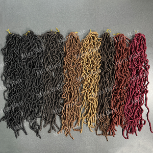 Extensions de cheveux synthétiques au crochet pré-bouclées, style Afro Soft <span class=keywords><strong>Nu</strong></span> Faux Locs, 18, 24 et 36 pouces, en gros d'usine, en stock - Product Image 3