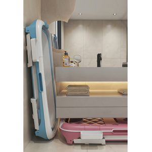 <span class=keywords><strong>Baignoire</strong></span> <span class=keywords><strong>pliable</strong></span> en plastique avec couvercle, mobile et portable, <span class=keywords><strong>baignoire</strong></span> multifonctionnelle pour adultes et bébés - Product Image 2