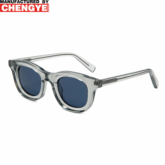 2024 New High Quality Acetate Sunglasses Polarized Blue Lens Comfortable for Men Women Green Yellow Frames Colorful Tac Lenses