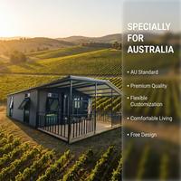 Mobil-home respirant de haute qualité conçu pour l'Australie, bureau préfabriqué pliable extensible à 2 chambres, garantie 1 an