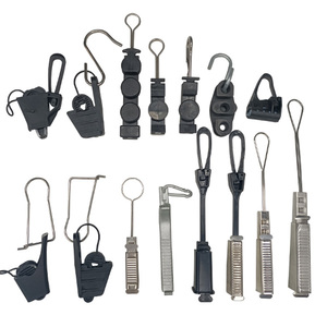 Pince de suspension FTTH S à prix d'usine pour câble à fibre optique, accessoires de câblage, pince d'extrémité en nylon protégée contre les UV avec acier inoxydable - Product Image 4
