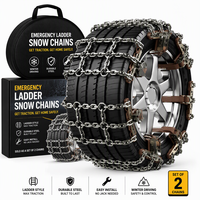 Chaîne à neige standard pour échelle, chaîne antidérapante en acier pour pneus 165-265 mm, kit d'urgence classique