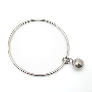 Signore dell'acciaio Inossidabile Delle donne Del Braccialetto Del Pendente Disco Cinturino In Metallo <span class=keywords><strong>Argento</strong></span> Cablaggio di Fascini Dei Braccialetti con Perline Sfera Delle Donne Regalo Dei Monili - Product Image 4