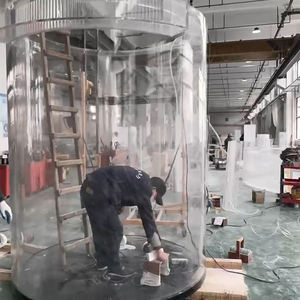 China profession elle Großhandel benutzer definierte Riesen elegante Zylinder Acryl Fisch Aquarium - Product Image 6