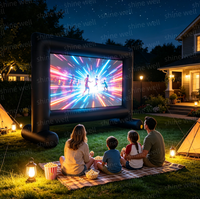 Équipement de cinéma gonflable pour parcs d'attractions intérieurs, avec base stable pour usage domestique, vente en gros