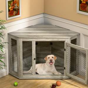 Cuccia per Cani da Interno, Arredamento per Cani Piccoli, Medi e Grandi, Moderna Casa Decorativa in Legno per Animali Domestici, Gabbia per Cani - Product Image 1