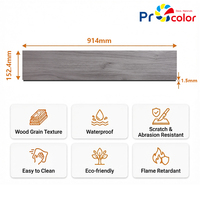 Revêtement de sol en vinyle de luxe écologique non toxique LVT PVC imperméable à l'eau avec texture bois pour chambre, couloir, centre commercial, entrepôt, école