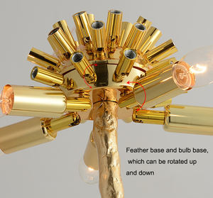 Nordische Feder-LED-Stehlampe Moderne Luxus-Straußenfeder Kupfer-Harz Blauer Schirm Große Wohnzimmer-Schlafzimmer-Heimdekoration - Product Image 2