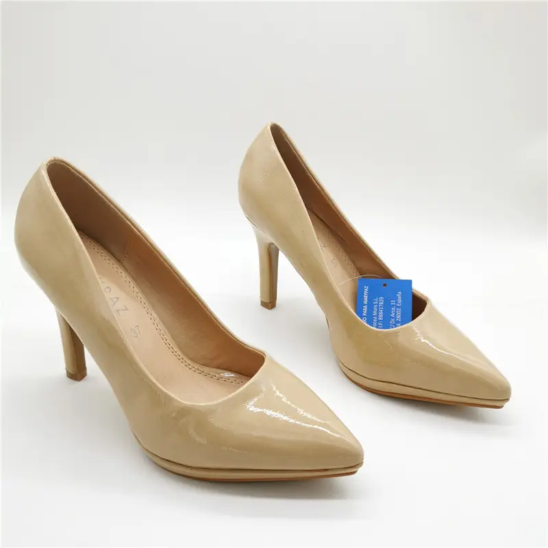 Office Work footwear Directly Factory Ladies high heel shoes nude pointed heel pumps for women ladies girls