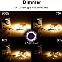 Variateur LED 12V 24V pour bande LED 12V-24V 30A, régulateur de lumière LED, contrôleur réglable pour bande LED SMD 2835 5050